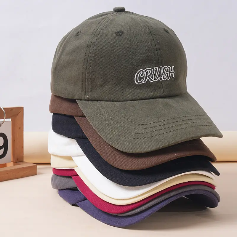 Korean Style Grey Baseball Cap with Letter Embroidery — feature 14