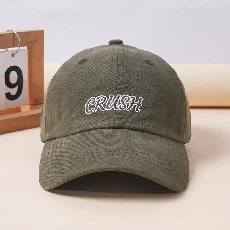 Korean Style Grey Baseball Cap with Letter Embroidery — feature 8
