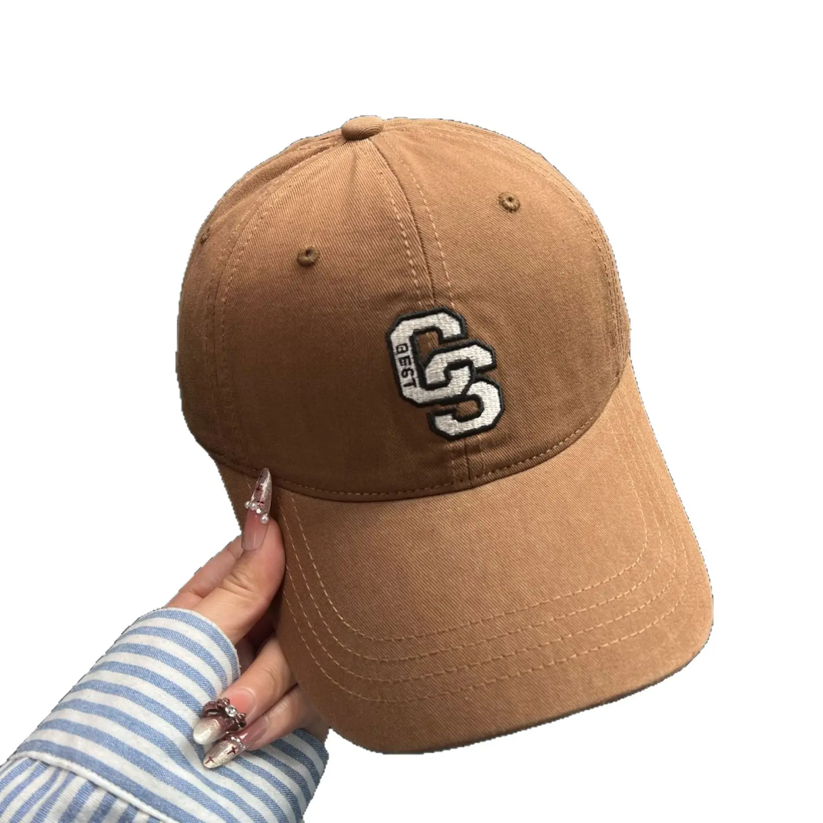 2025 New American Retro Washed Light Denim Baseball Cap for Women - Image 10