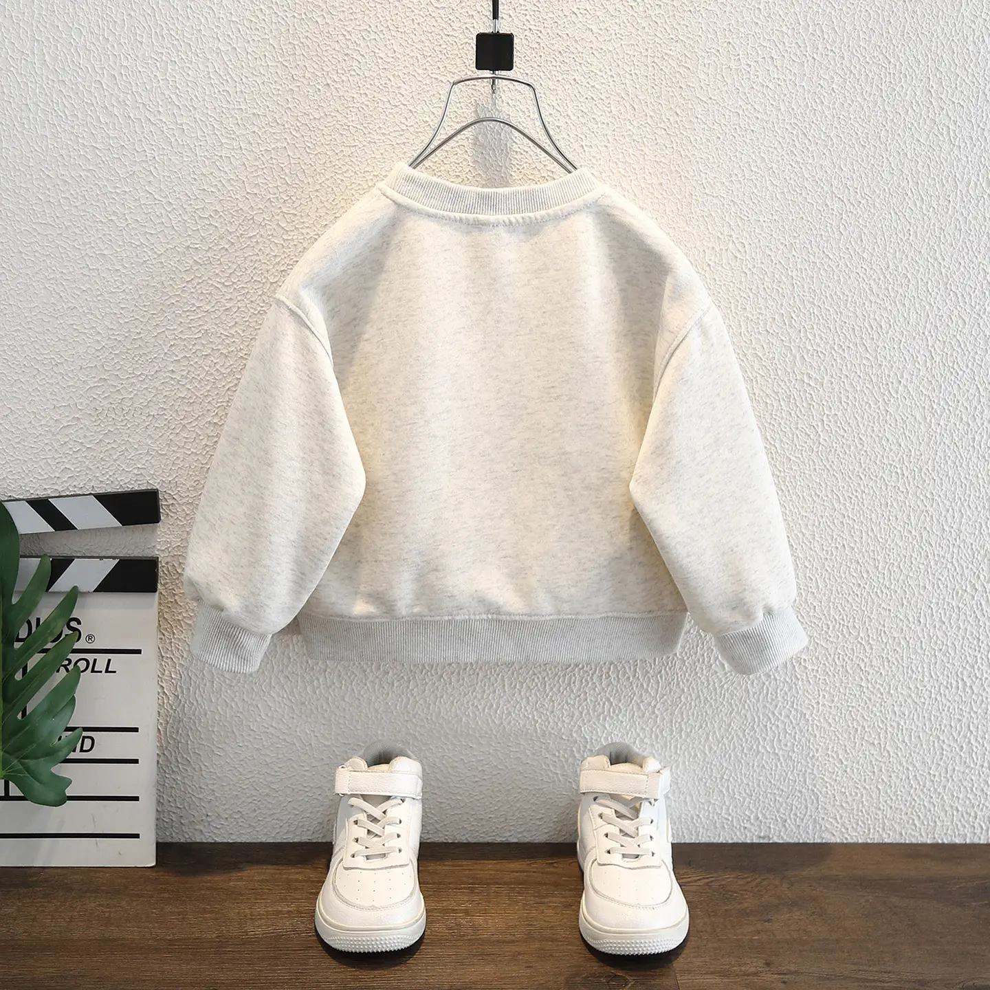 White Cotton Party Sweatshirt for Boys 2025 - Image 2