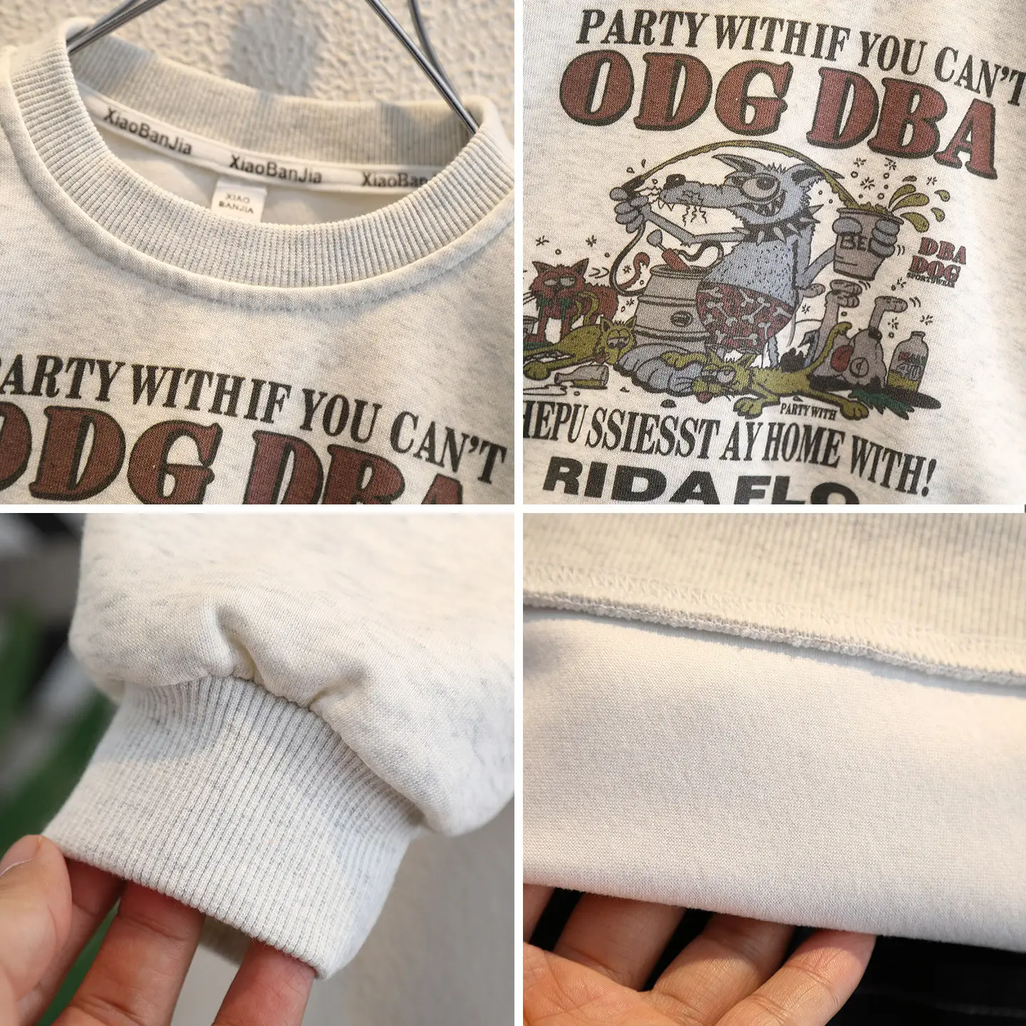 White Cotton Party Sweatshirt for Boys 2025 - Image 3