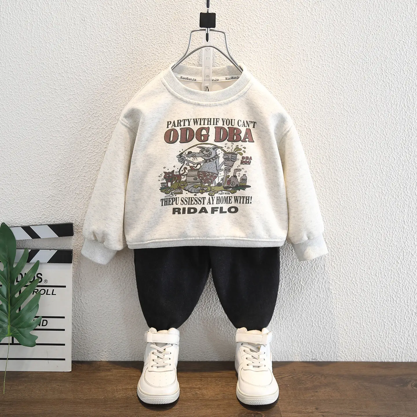 White Cotton Party Sweatshirt for Boys 2025 - Image 4