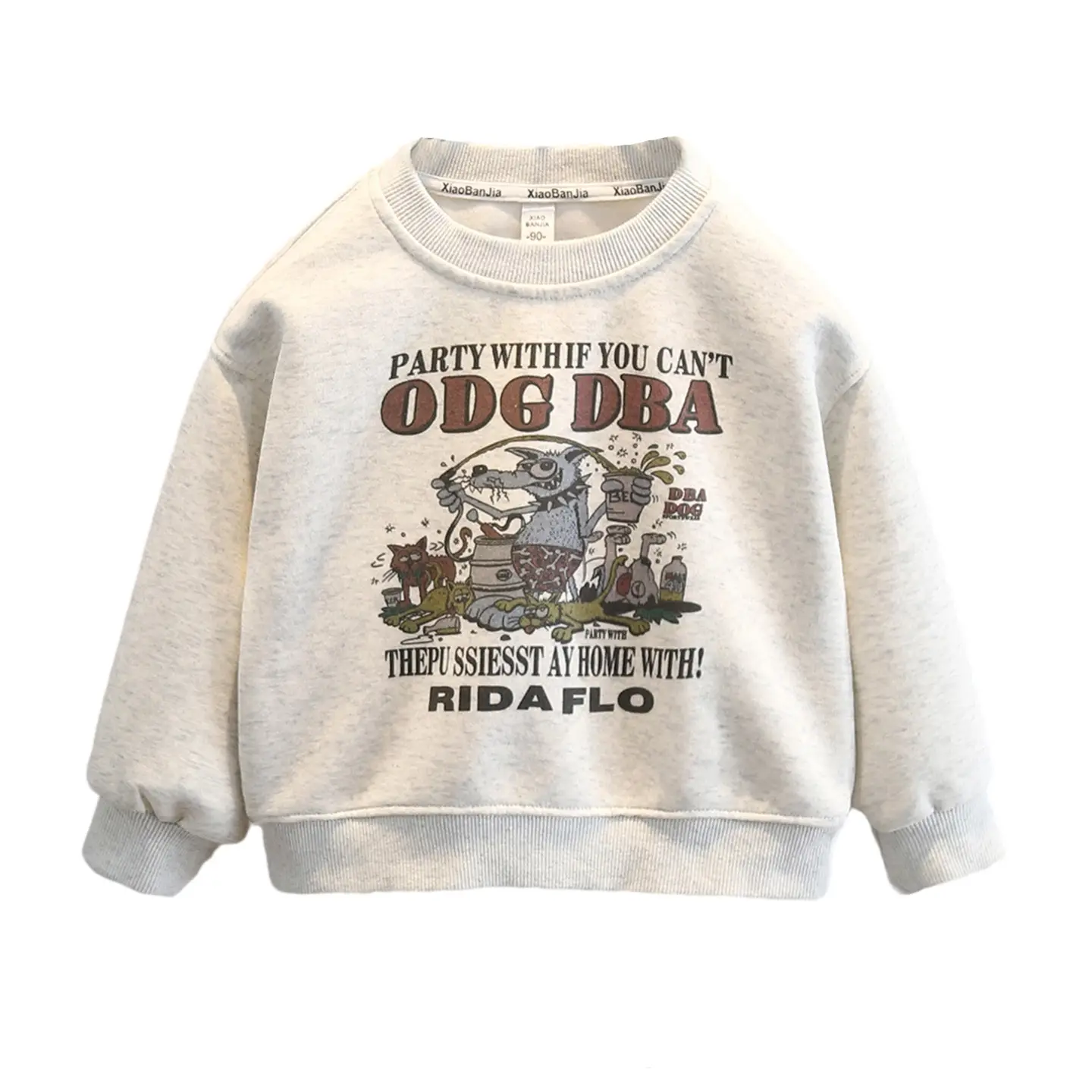 White Cotton Party Sweatshirt for Boys 2025 - Image 5