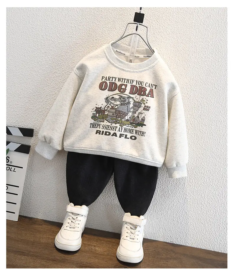 White Cotton Party Sweatshirt for Boys 2025 — feature 5