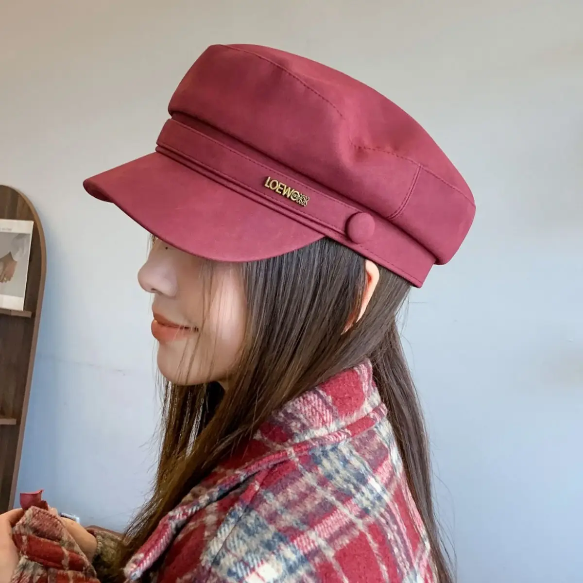 Women New Spring Cap Letter Logo Face Slimming Cap - Image 6