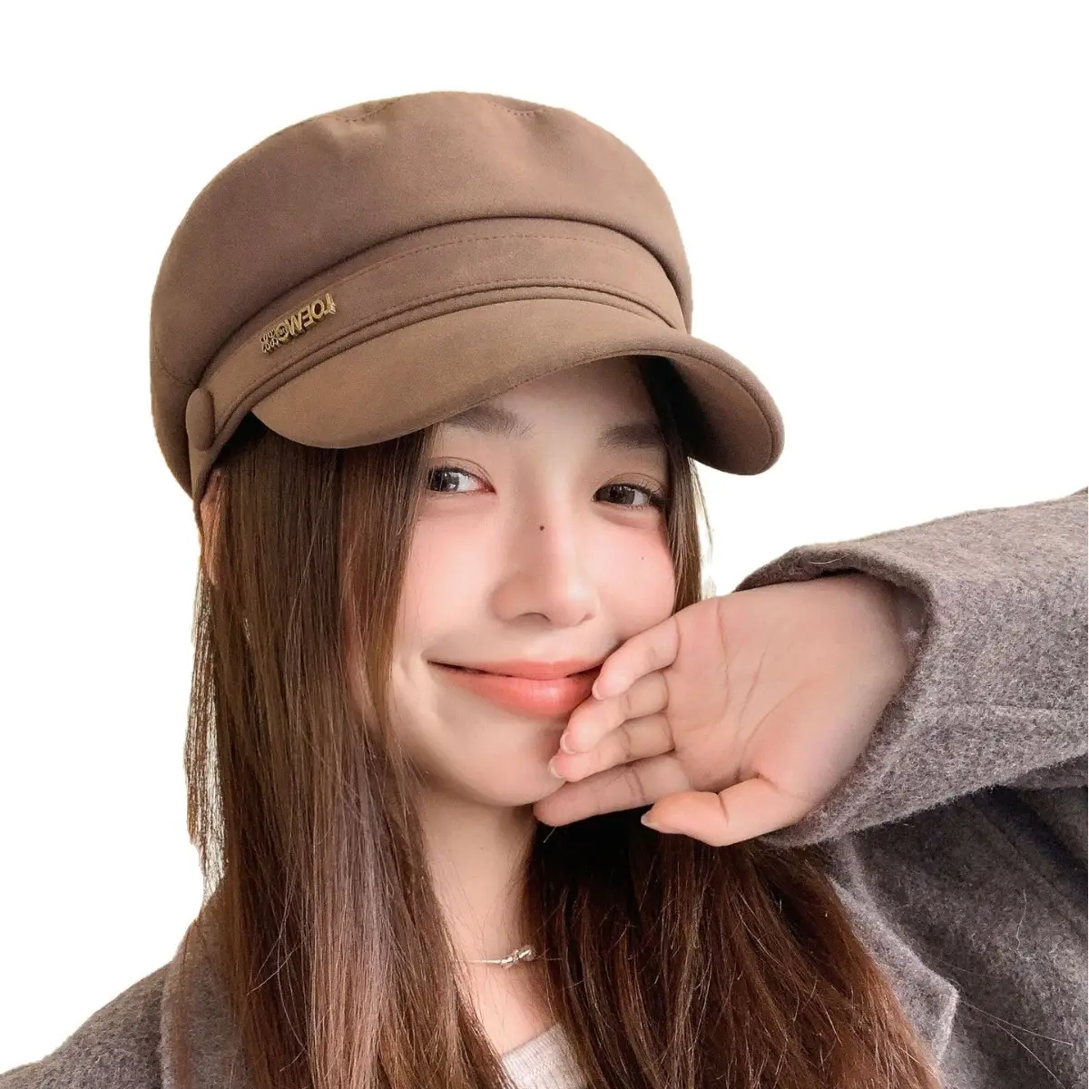Women New Spring Cap Letter Logo Face Slimming Cap - Image 9