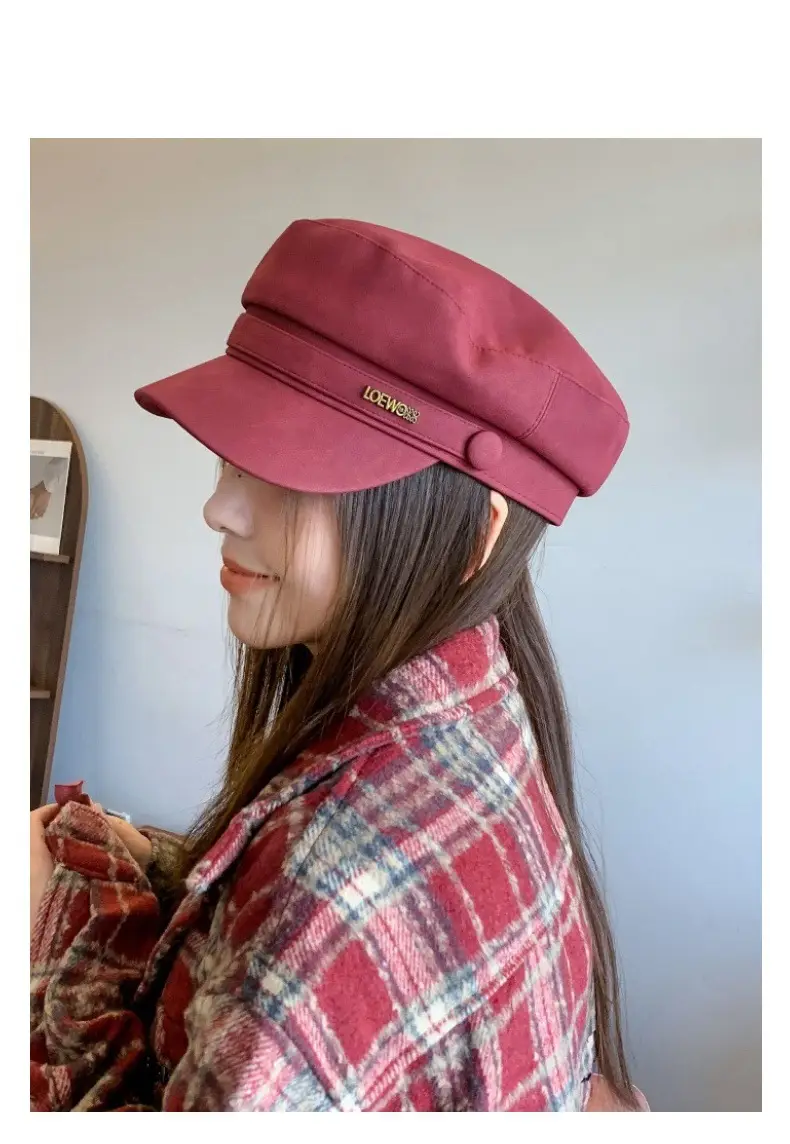 Women New Spring Cap Letter Logo Face Slimming Cap — feature 5