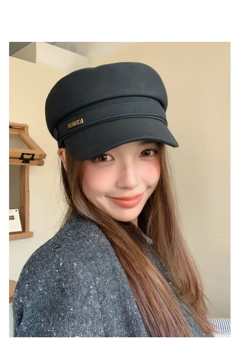 Women New Spring Cap Letter Logo Face Slimming Cap — feature 9