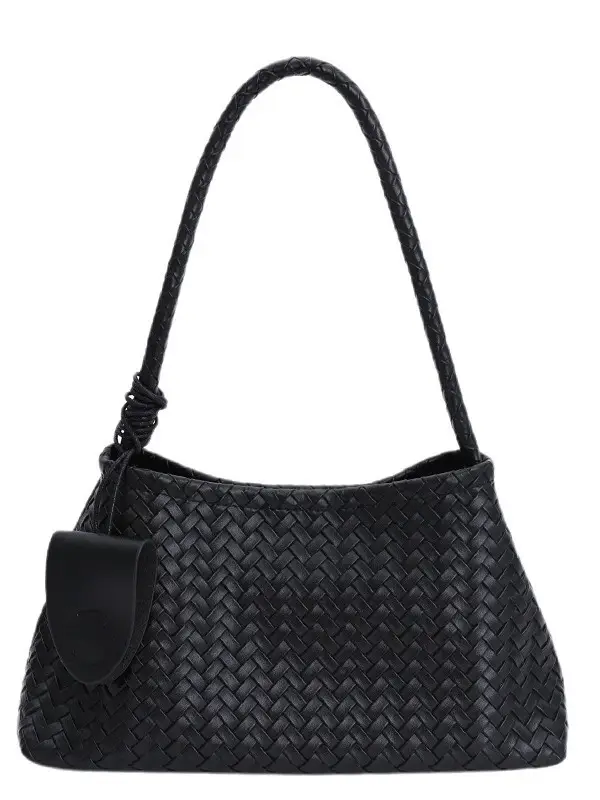 Women Handwoven Underarm Bag 2025 Trendy Leather