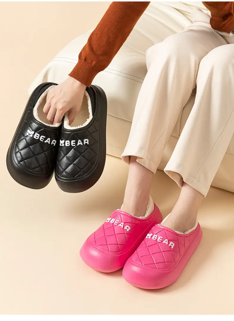 Chao Warm Bear Cotton Slipper Black Anti-Slip — feature 11