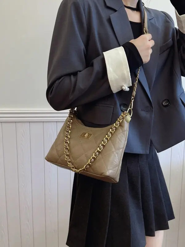 White Chain Crossbody Bag for Women - Image 8