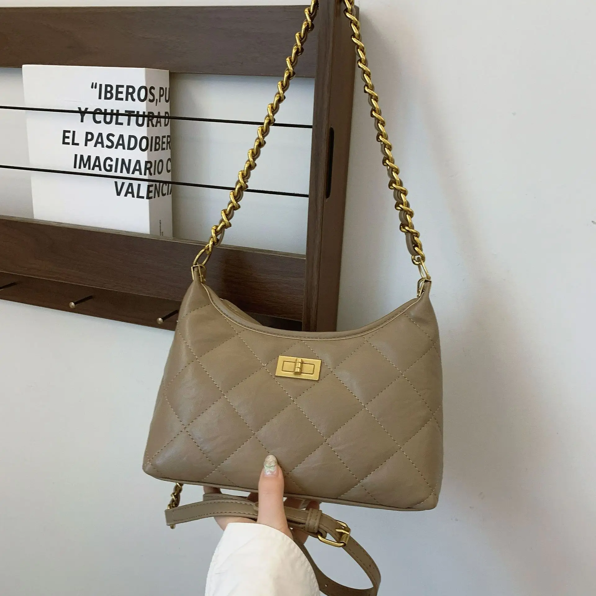 White Chain Crossbody Bag for Women - Image 4