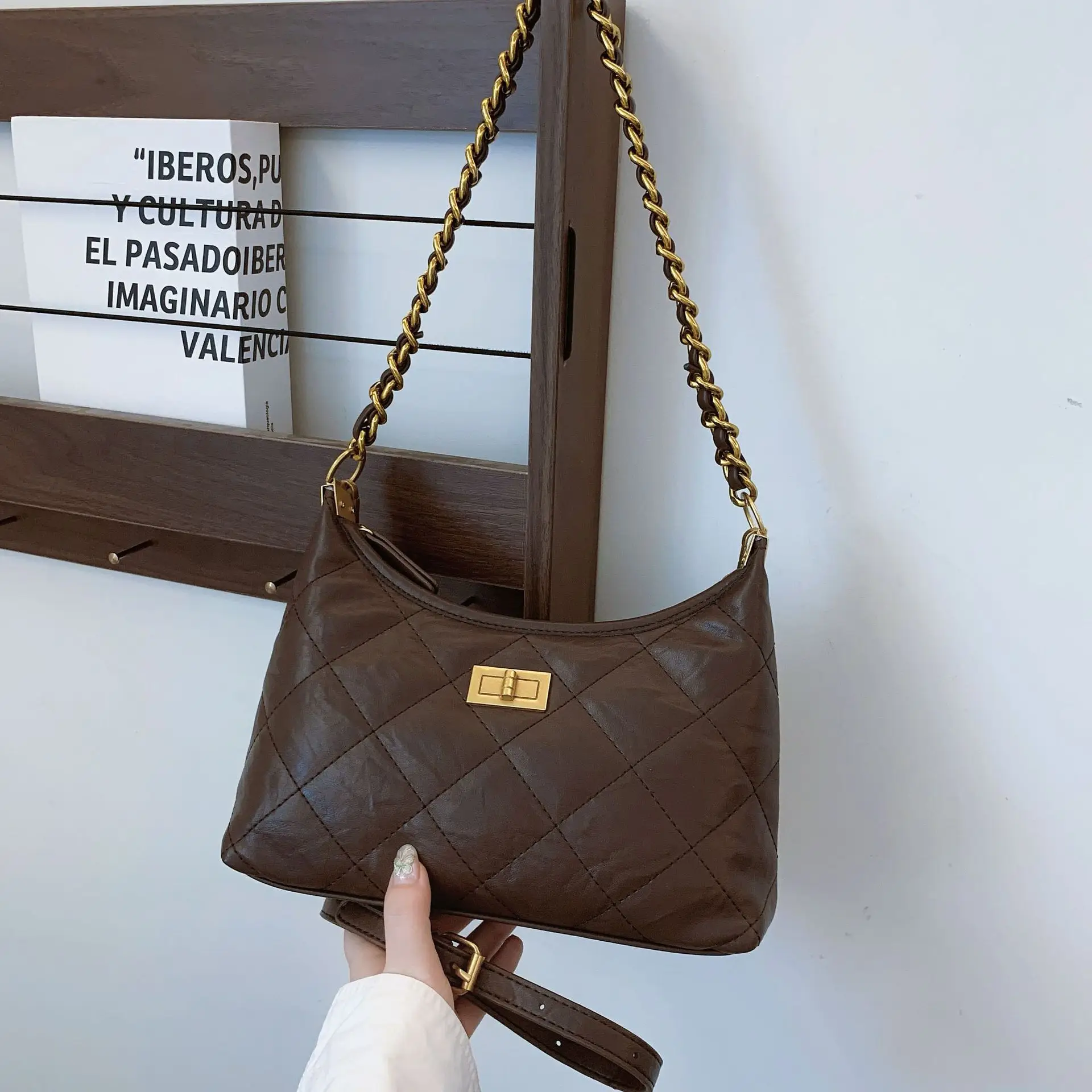 White Chain Crossbody Bag for Women - Image 5