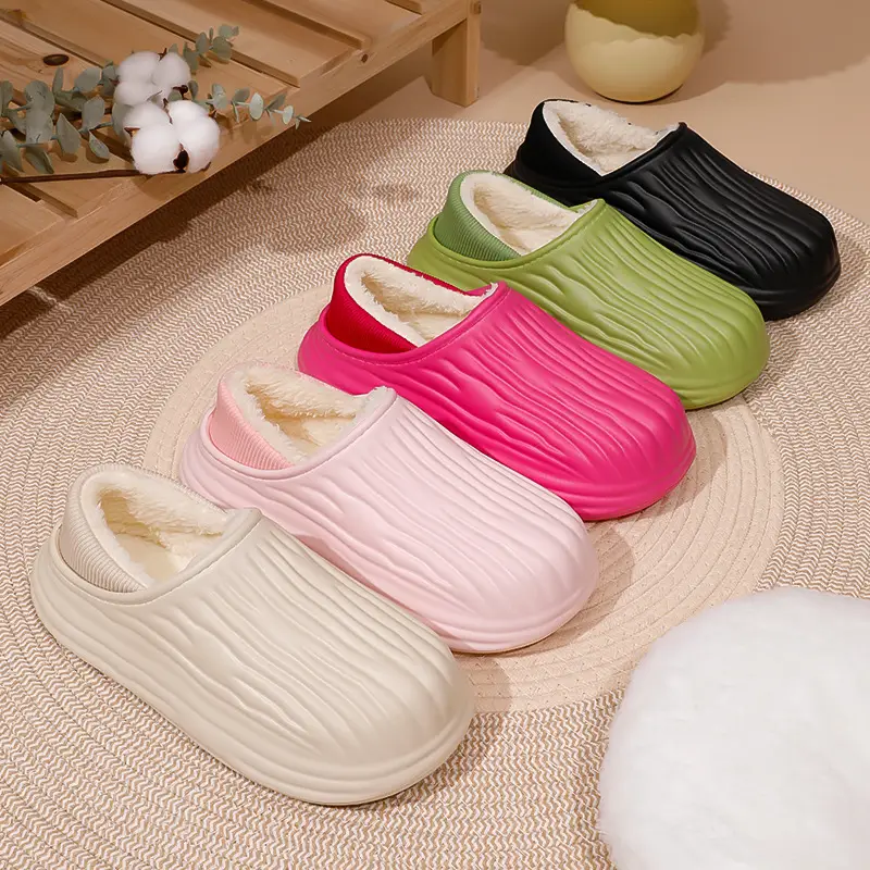Women's Warm Plaid Slipper Can Be Worn Outside 4.0cm - Image 7