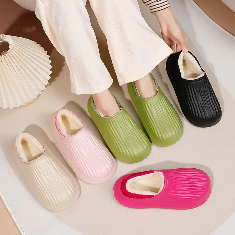 Women's Warm Plaid Slipper Can Be Worn Outside 4.0cm - Image 8