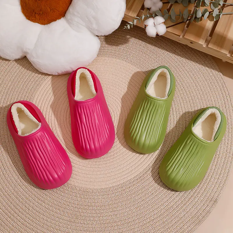 Women's Warm Plaid Slipper Can Be Worn Outside 4.0cm - Image 9