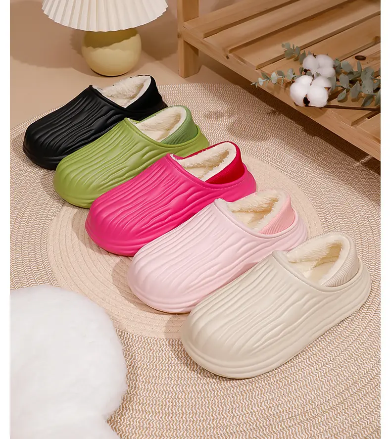 Women's Warm Plaid Slipper Can Be Worn Outside 4.0cm — feature 11