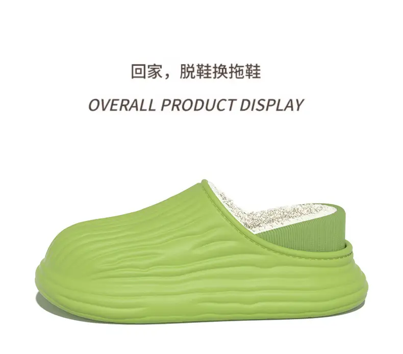 Women's Warm Plaid Slipper Can Be Worn Outside 4.0cm — feature 13