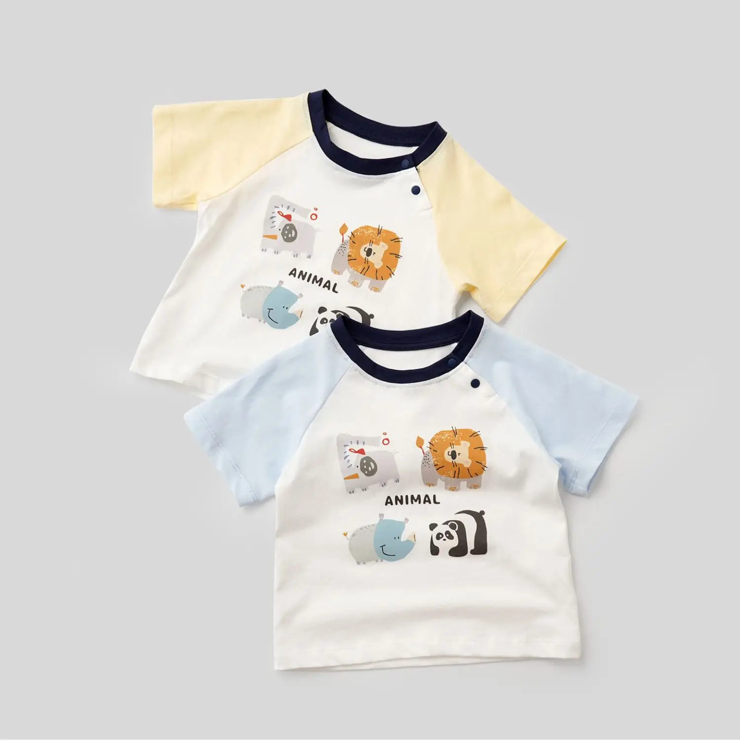 Kids Cartoon Elephant T-Shirt Set of 3 Cotton — feature 14