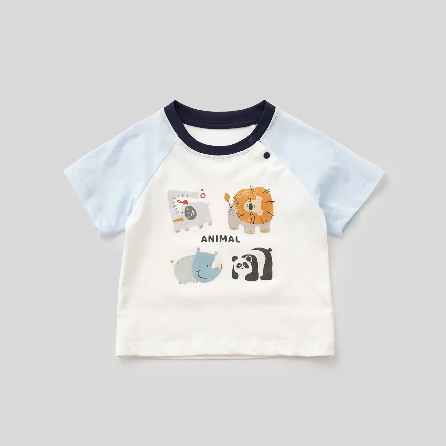 Kids Cartoon Elephant T-Shirt Set of 3 Cotton - Image 2