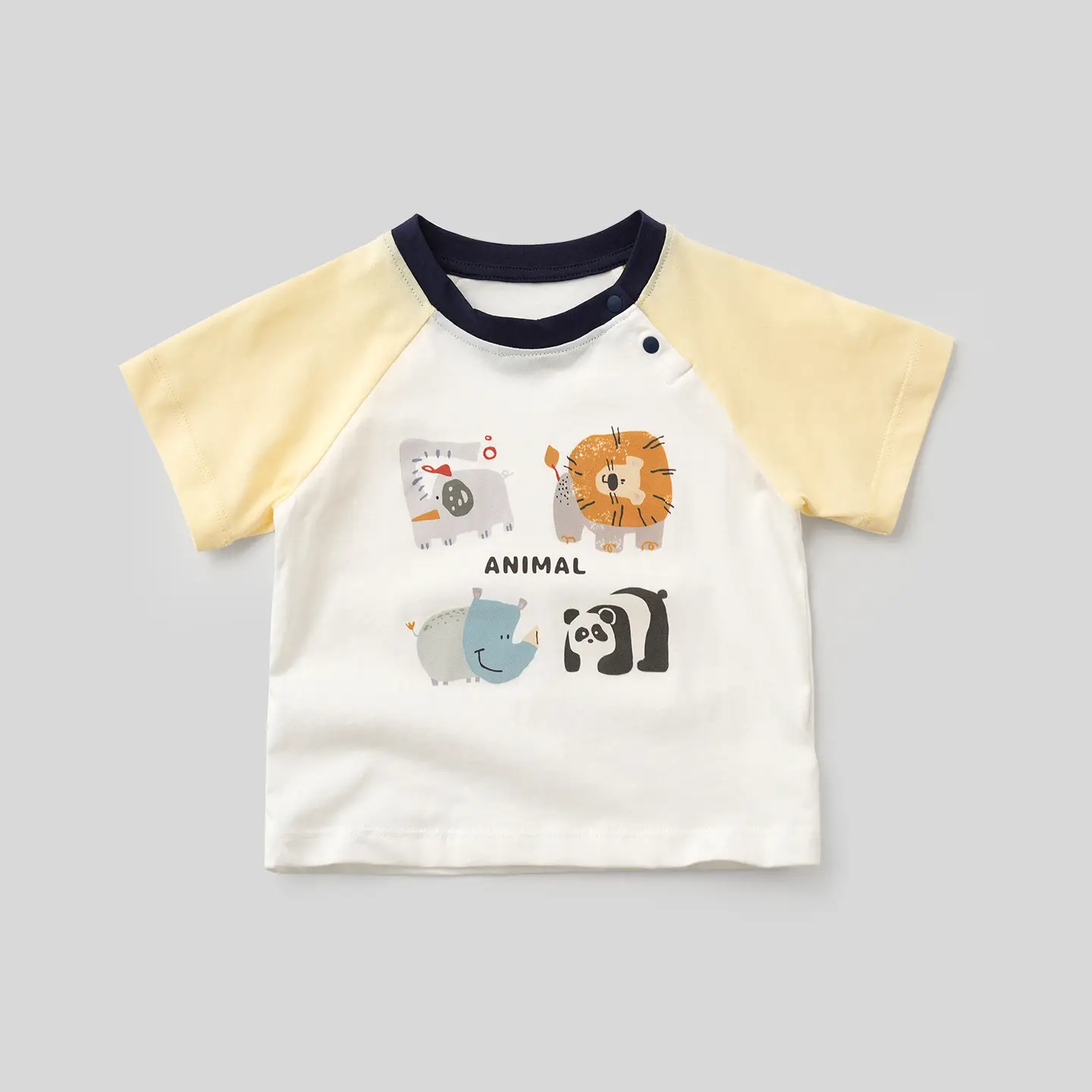 Kids Cartoon Elephant T-Shirt Set of 3 Cotton - Image 3