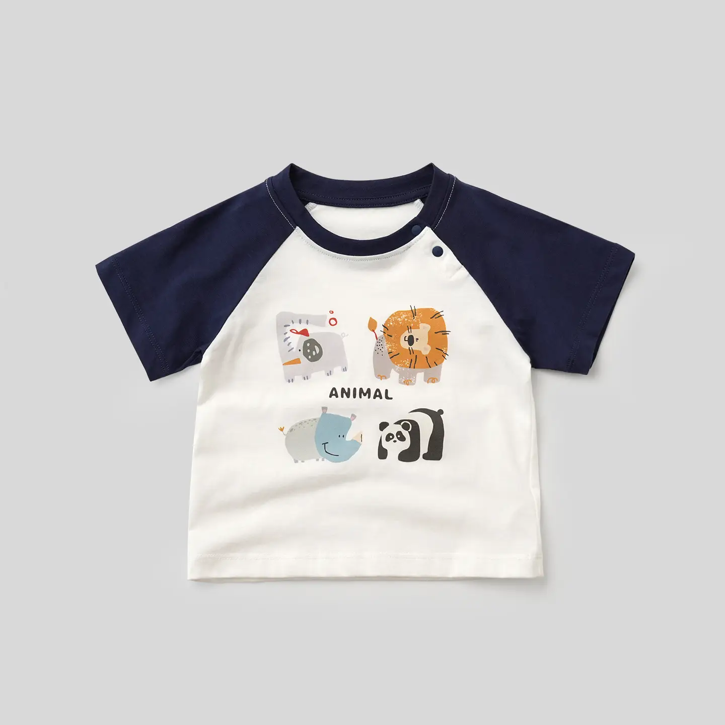 Kids Cartoon Elephant T-Shirt Set of 3 Cotton - Image 4