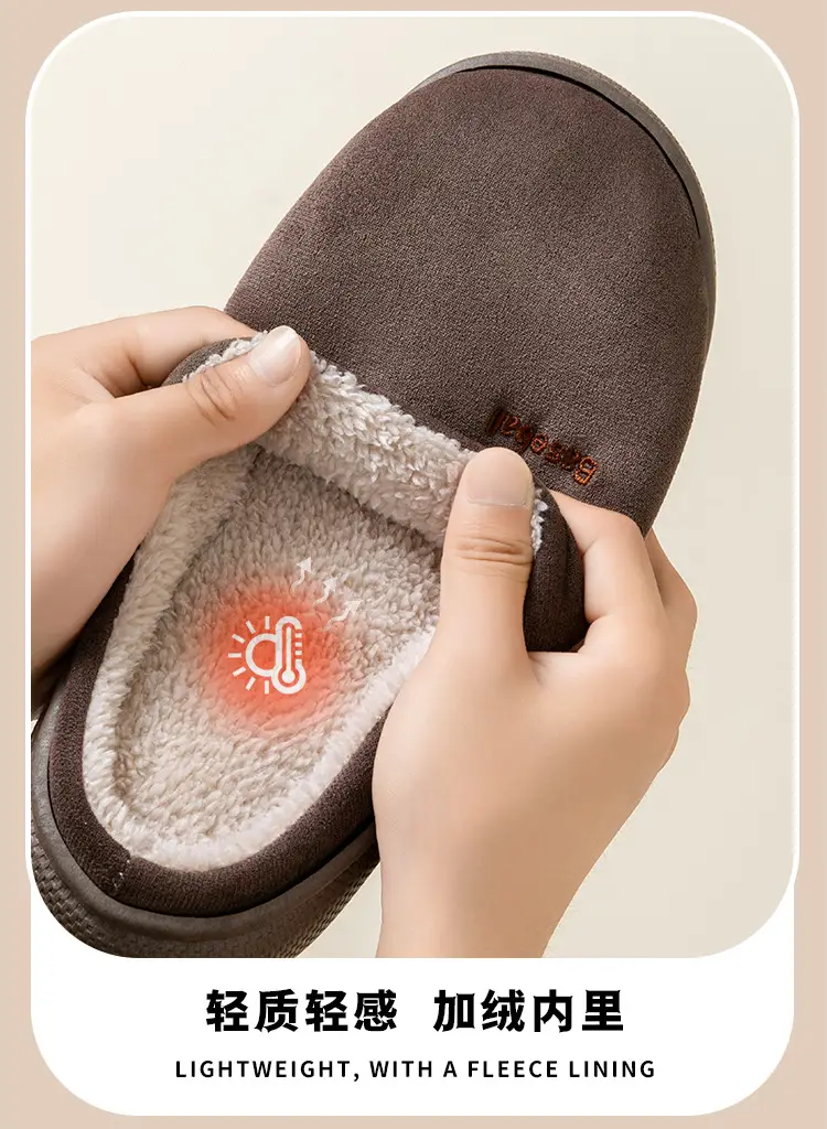 New Embroidered Bear Slippers for Women Pink Winter Warm Cotton — feature 11