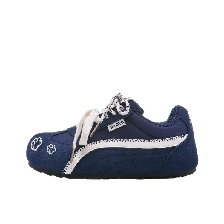 Women Navy Blue Casual Shoes 2025 Campus Style