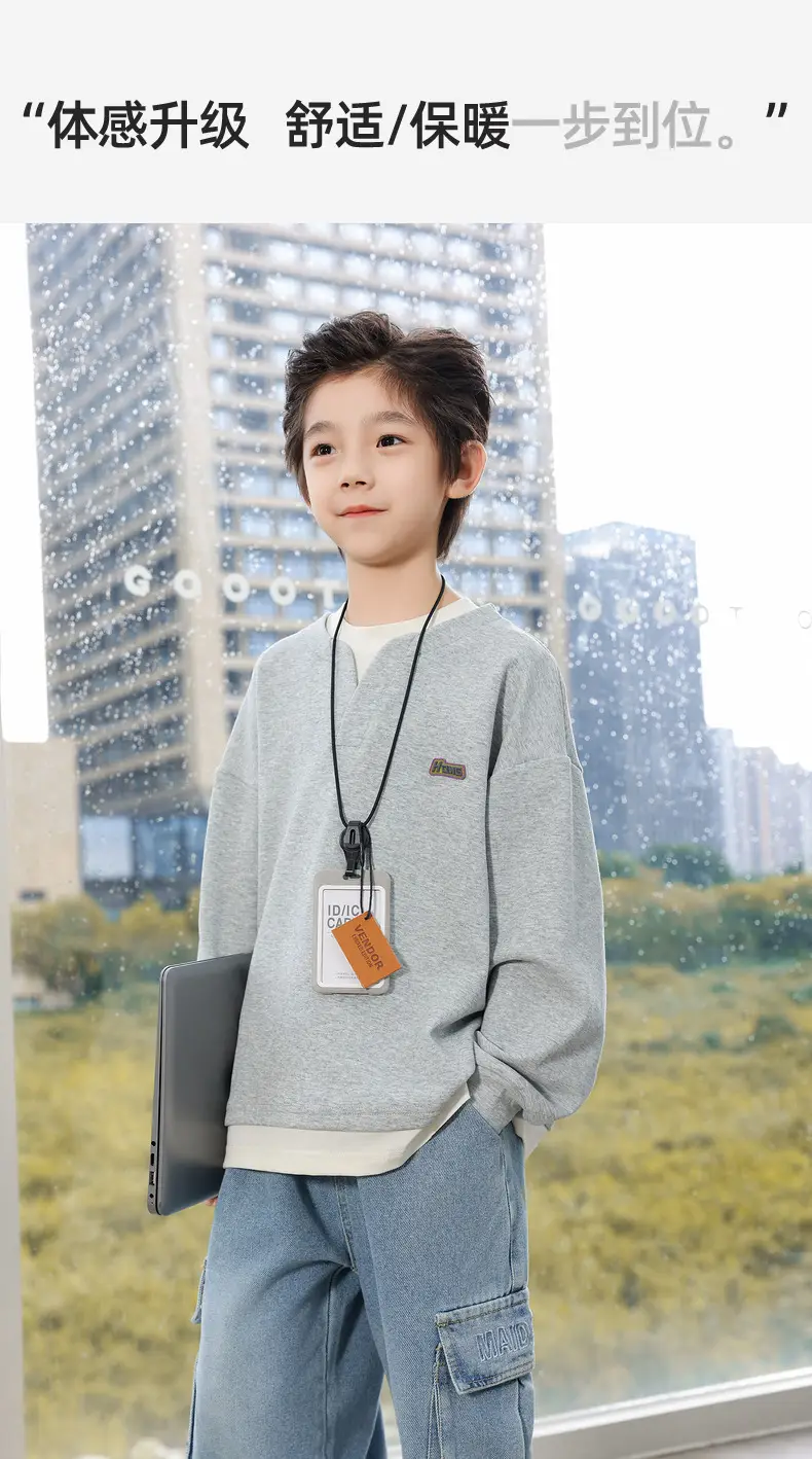 Panda Yuan Yuan Double-Sided Cotton V-Neck Boys T-Shirt 2025 — feature 17