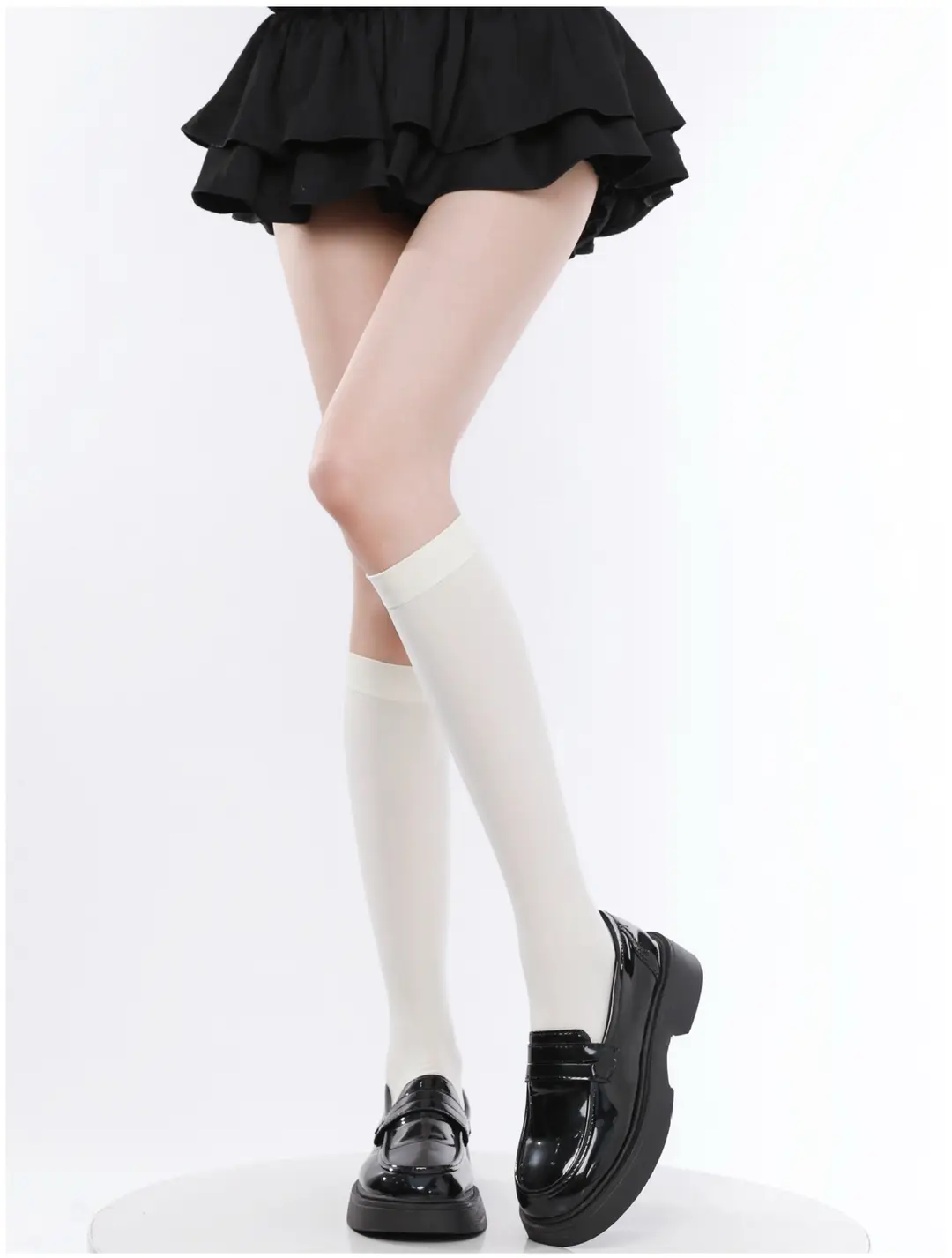 Black High-Pressure Compression Socks, Jk Velvet Cat Claw Silicone Non-Slip Over-The-Knee Socks, Non-Binding Long Thigh-High Socks for Tall Individuals — feature 24