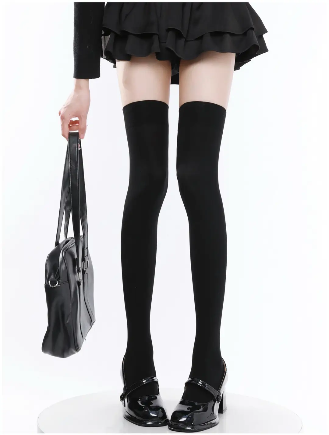 Black High-Pressure Compression Socks, Jk Velvet Cat Claw Silicone Non-Slip Over-The-Knee Socks, Non-Binding Long Thigh-High Socks for Tall Individuals — feature 27