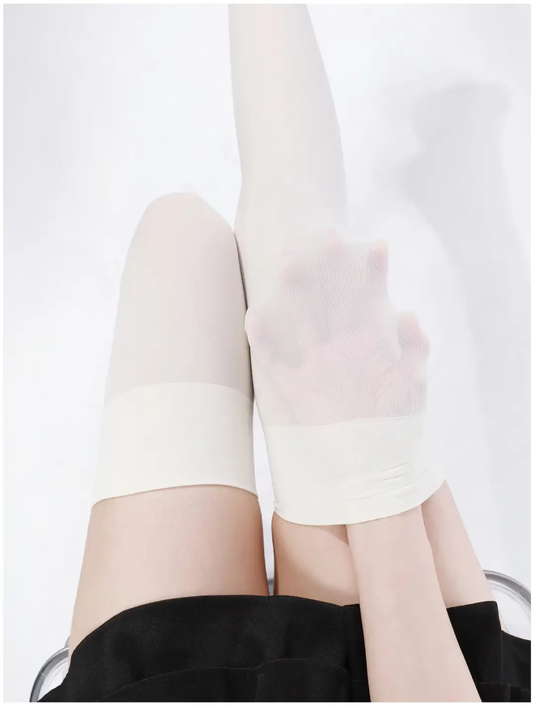Black High-Pressure Compression Socks, Jk Velvet Cat Claw Silicone Non-Slip Over-The-Knee Socks, Non-Binding Long Thigh-High Socks for Tall Individuals — feature 30