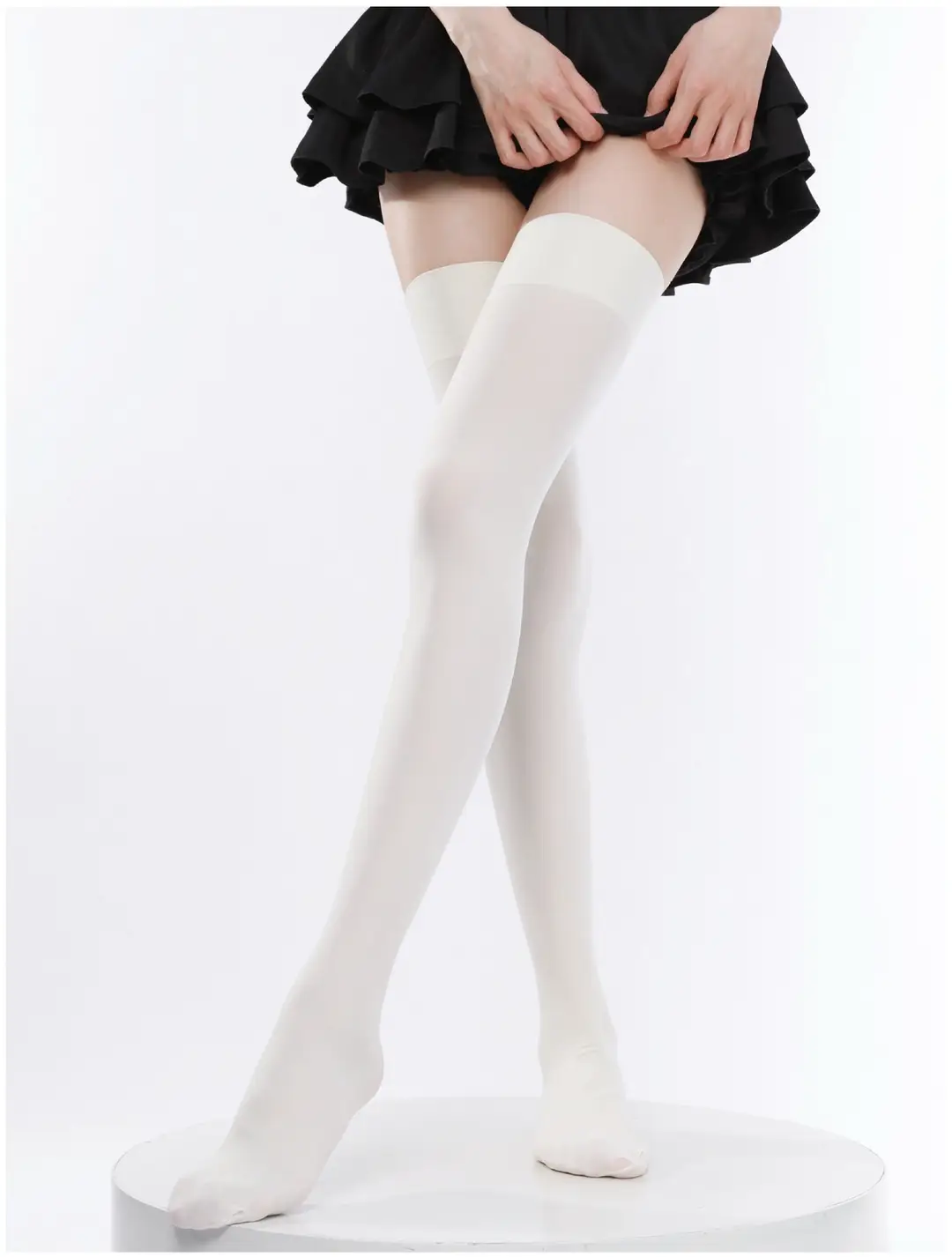 Black High-Pressure Compression Socks, Jk Velvet Cat Claw Silicone Non-Slip Over-The-Knee Socks, Non-Binding Long Thigh-High Socks for Tall Individuals — feature 31