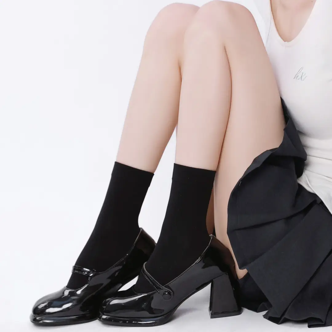 Black High-Pressure Compression Socks, Jk Velvet Cat Claw Silicone Non-Slip Over-The-Knee Socks, Non-Binding Long Thigh-High Socks for Tall Individuals