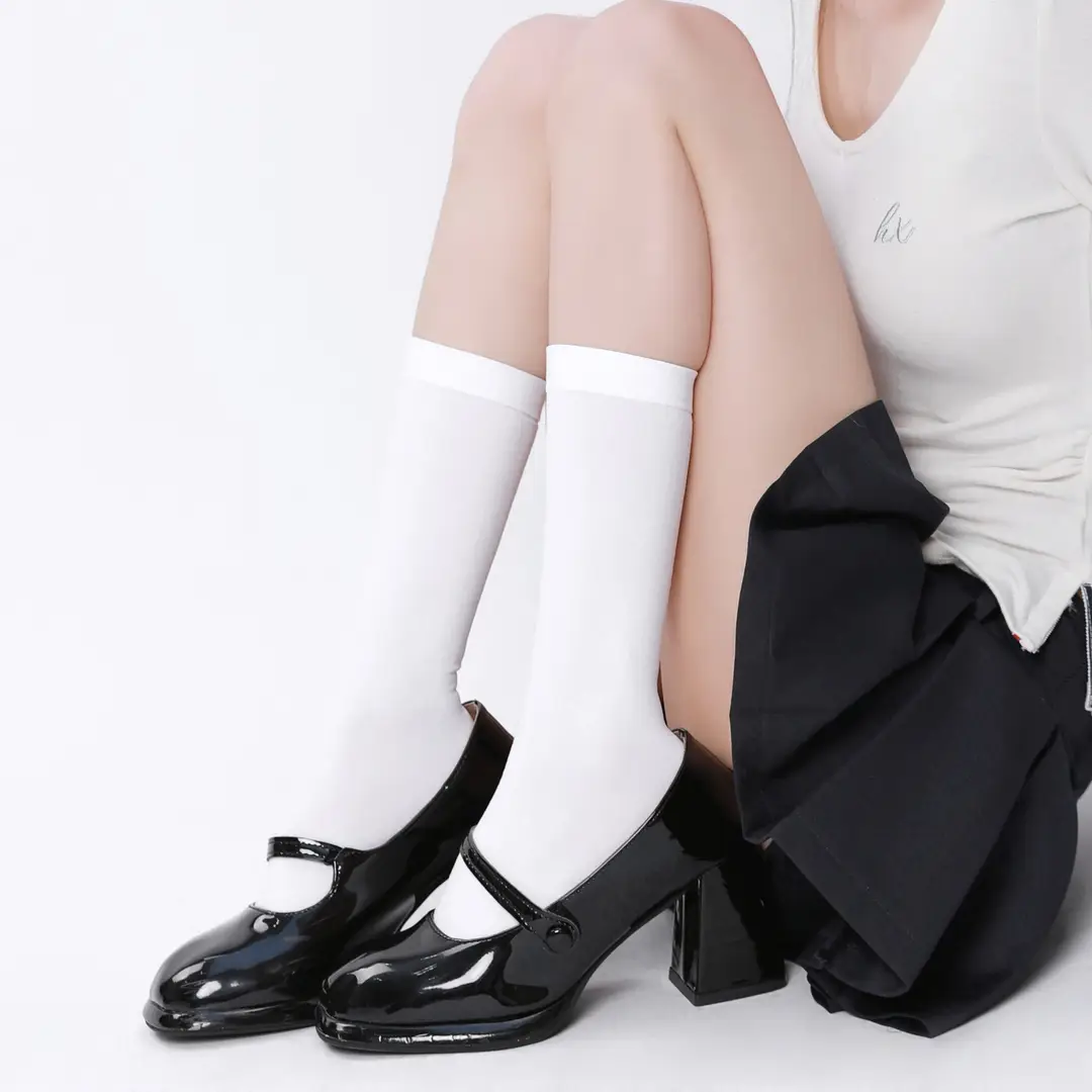 Black High-Pressure Compression Socks, Jk Velvet Cat Claw Silicone Non-Slip Over-The-Knee Socks, Non-Binding Long Thigh-High Socks for Tall Individuals