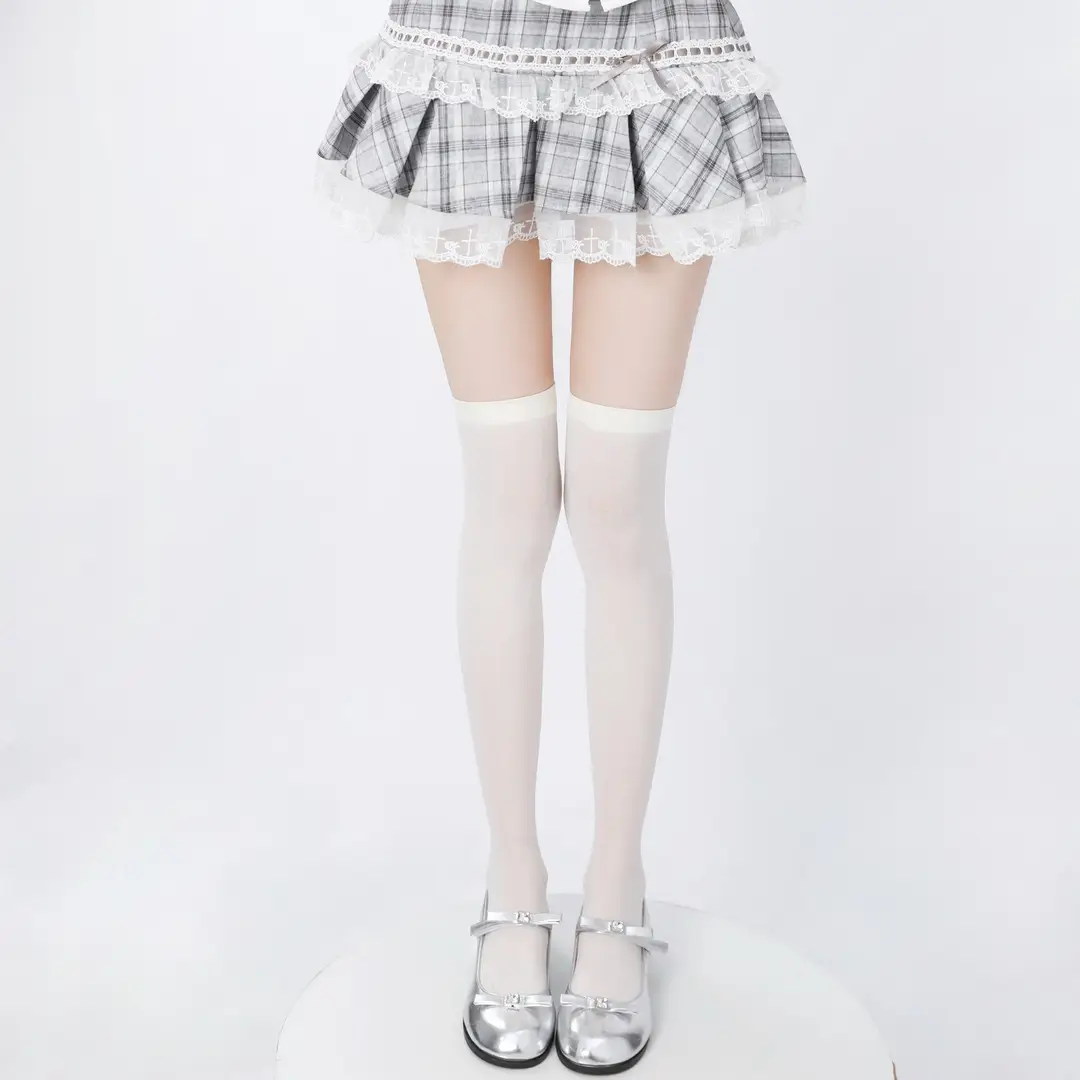 Black High-Pressure Compression Socks, Jk Velvet Cat Claw Silicone Non-Slip Over-The-Knee Socks, Non-Binding Long Thigh-High Socks for Tall Individuals