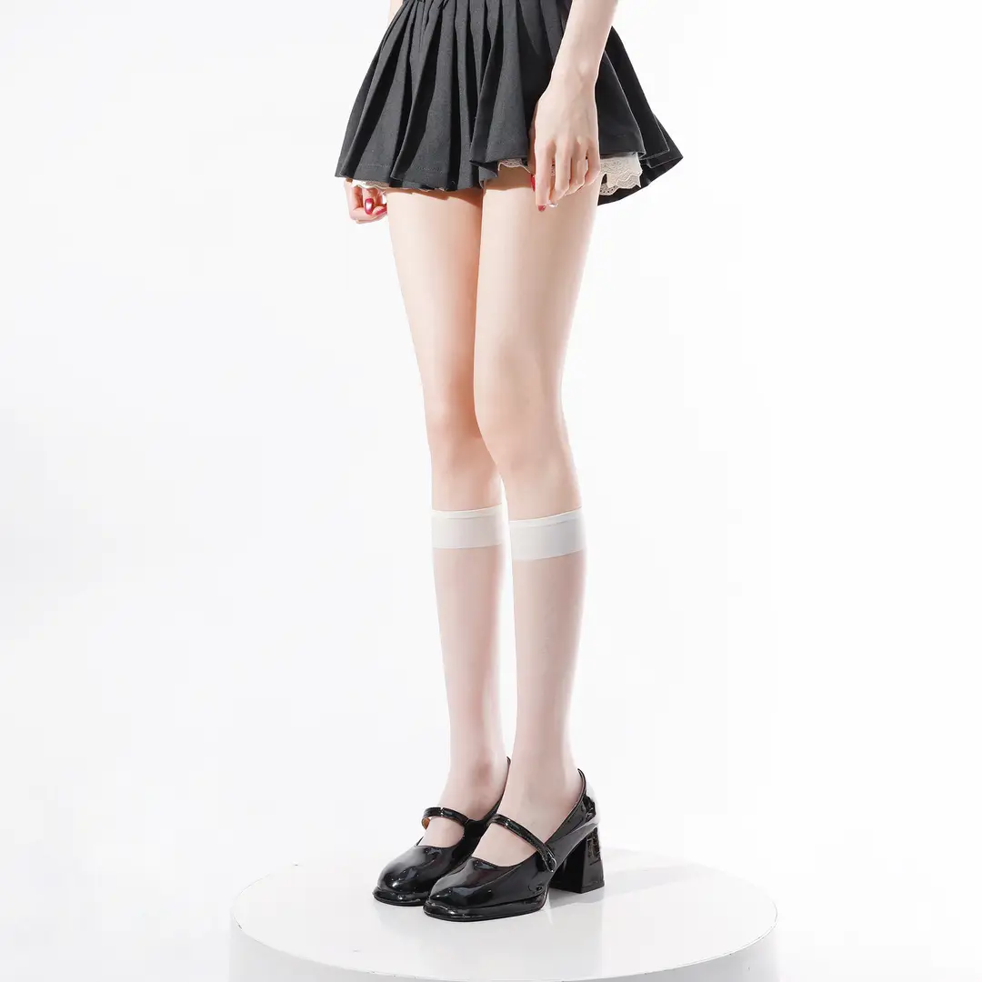 Black High-Pressure Compression Socks, Jk Velvet Cat Claw Silicone Non-Slip Over-The-Knee Socks, Non-Binding Long Thigh-High Socks for Tall Individuals