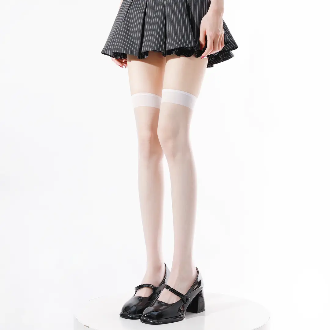 Black High-Pressure Compression Socks, Jk Velvet Cat Claw Silicone Non-Slip Over-The-Knee Socks, Non-Binding Long Thigh-High Socks for Tall Individuals