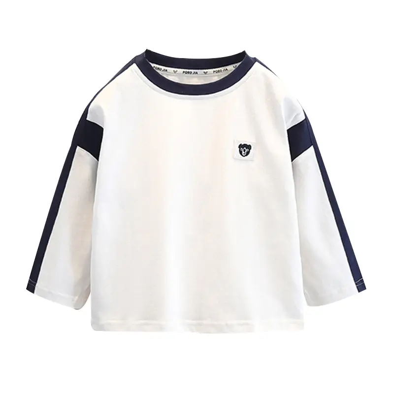 Boys' White Blue Sleeveless T-Shirt Long Sleeve - Image 5