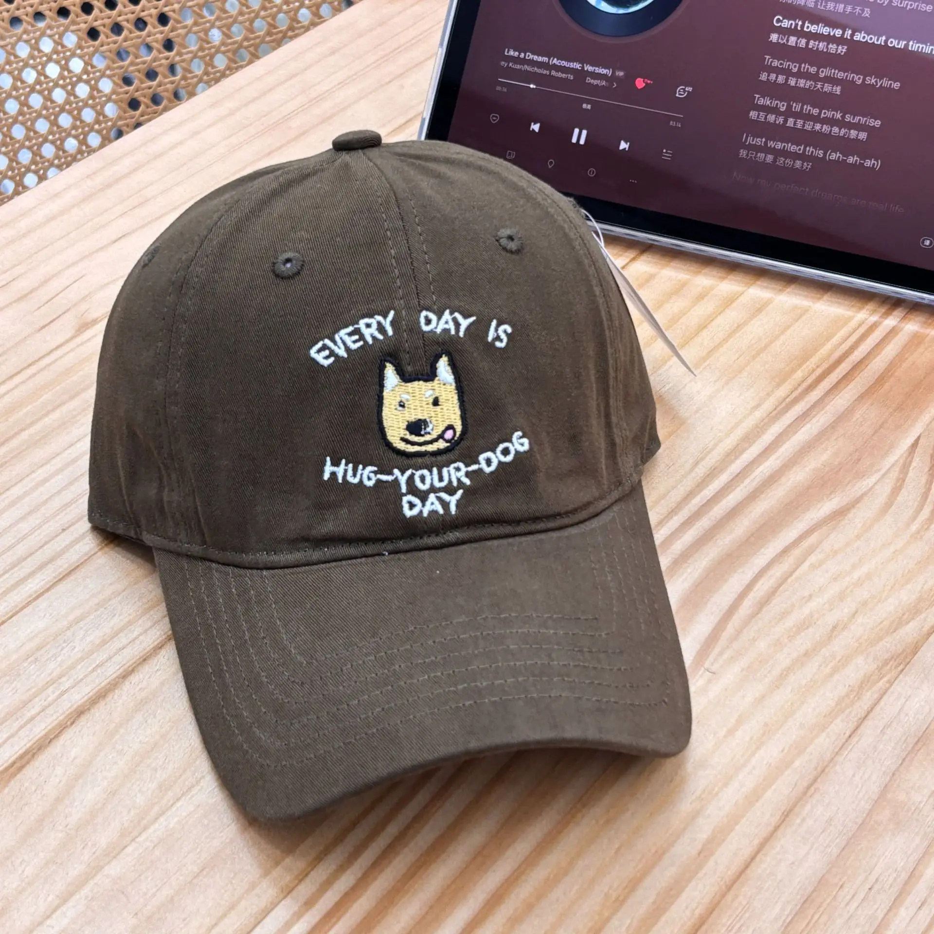 2025 Shiba Inu Embroidered Purple Cap for Women — feature 7