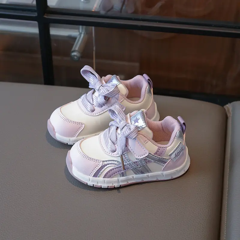 Baby Shoes Pink Purple Soft Sole Casual Wear