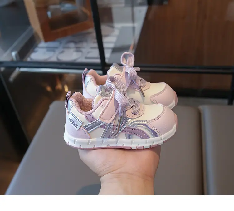 Baby Shoes Pink Purple Soft Sole Casual Wear — feature 12