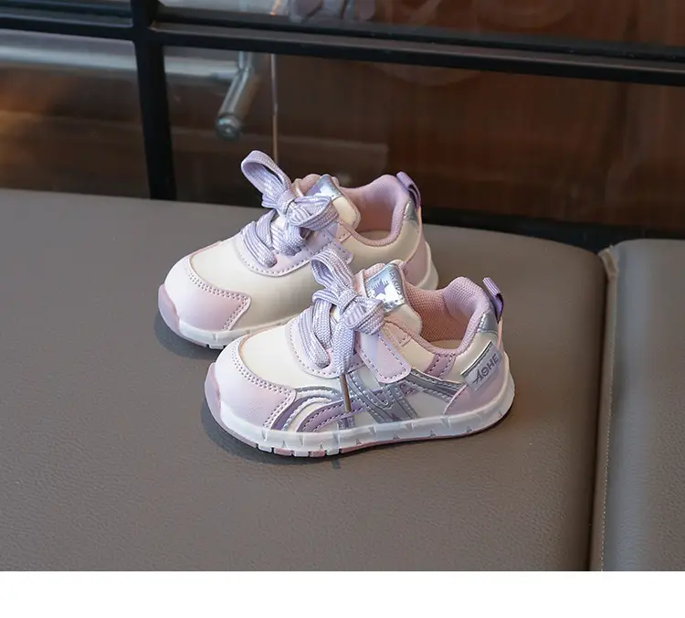 Baby Shoes Pink Purple Soft Sole Casual Wear — feature 14