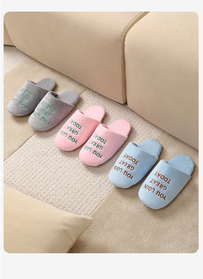 Cotton Knitted Slippers Warm Non-Slip Indoor — feature 17