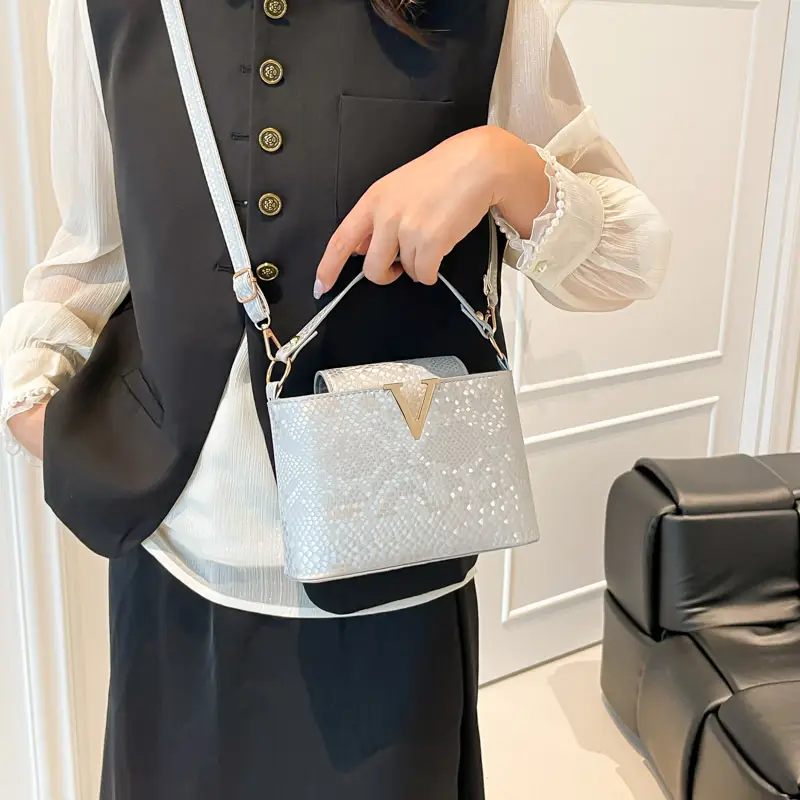 Purple Embroidered Crossbody Bag for Women