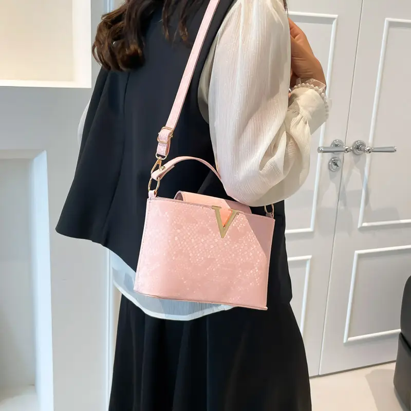 Purple Embroidered Crossbody Bag for Women