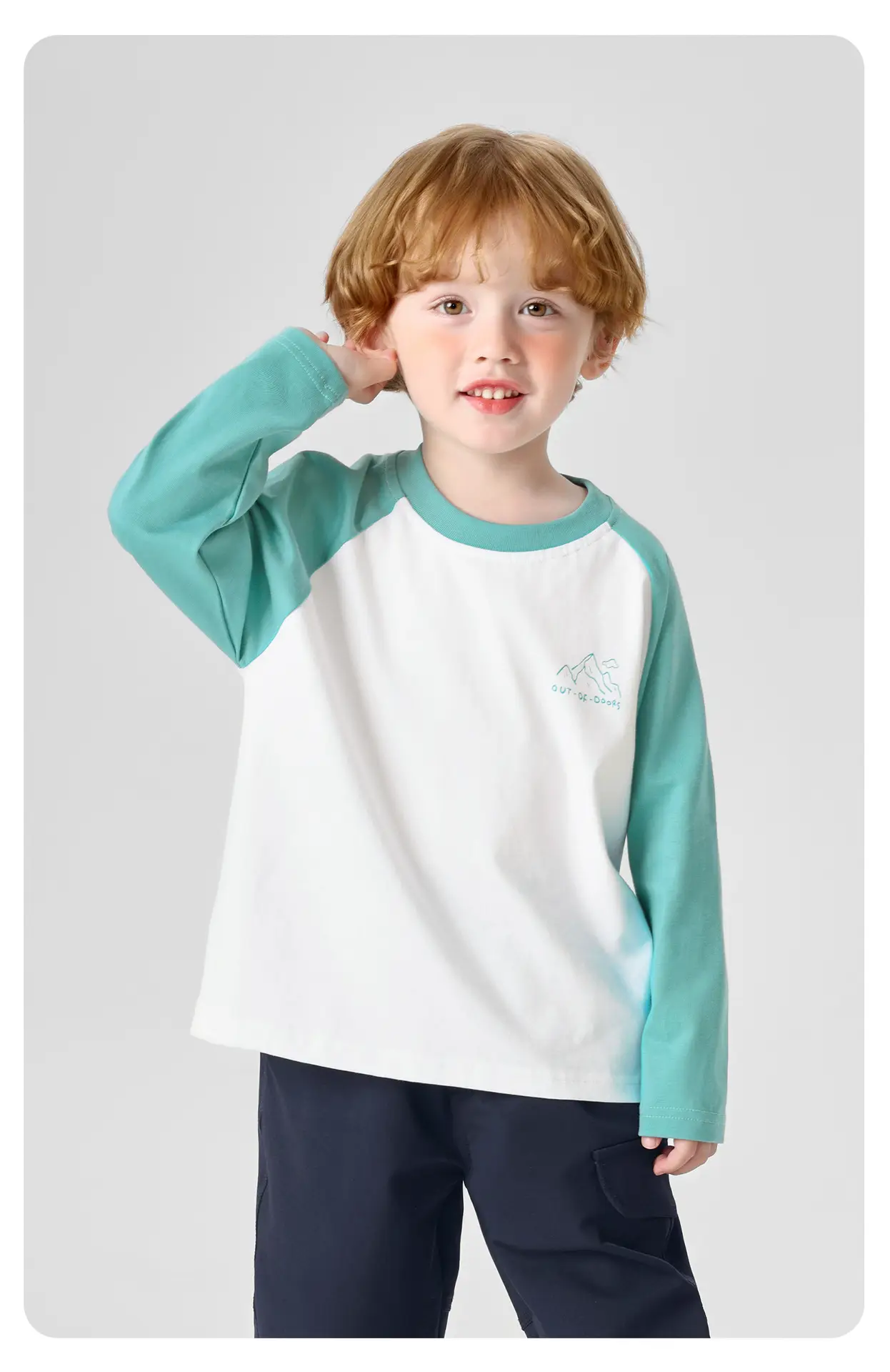 Boys Pure Cotton Long Sleeve T-Shirt Spring Outfit — feature 14