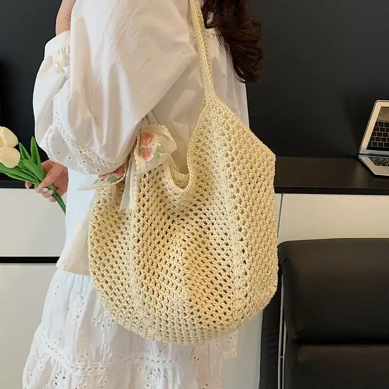 Large Capacity Woven Bag for Women Beach Travel - Image 32