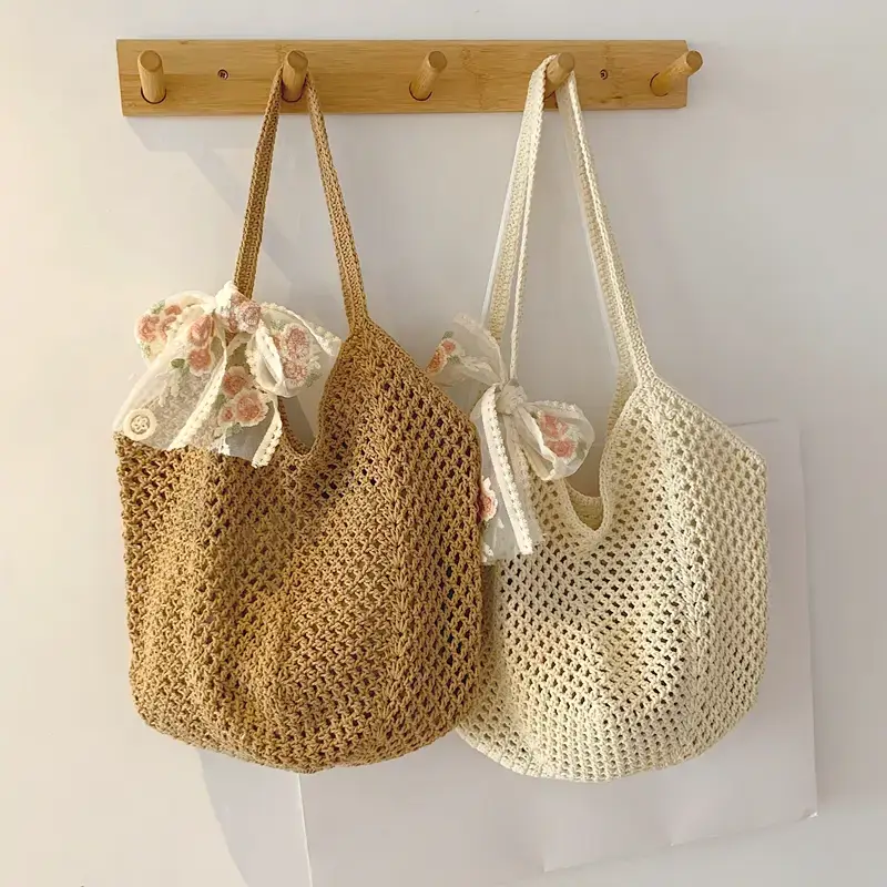 Large Capacity Woven Bag for Women Beach Travel - Image 34