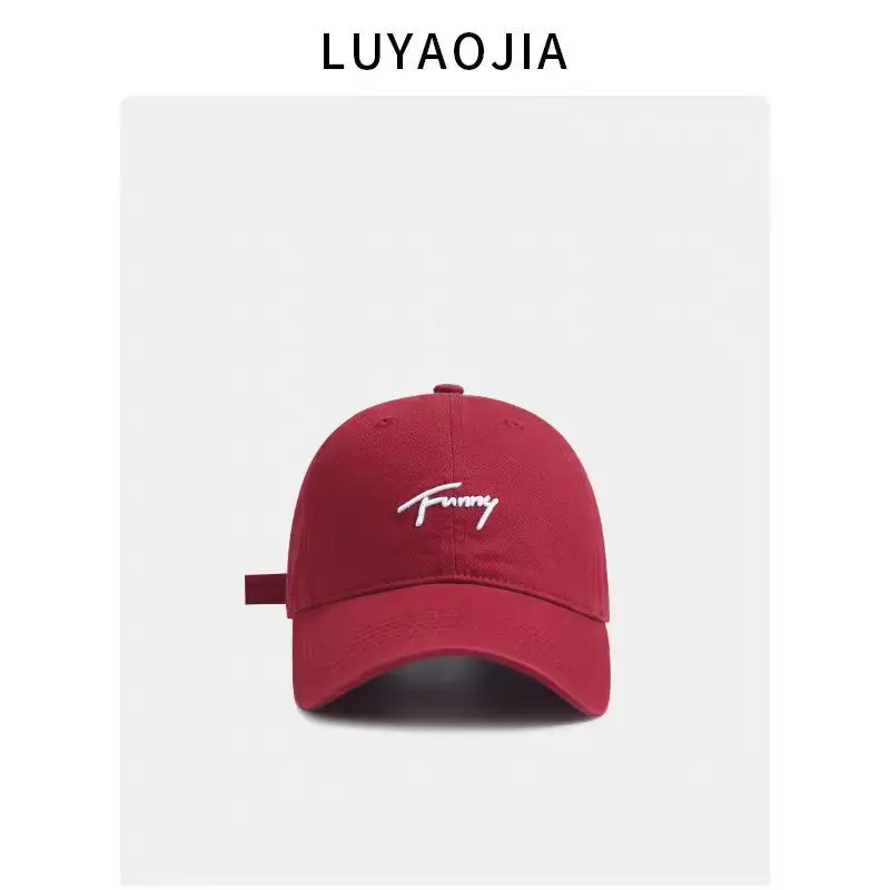 Korean Style Embroidered Baseball Cap for Women Beige — feature 4